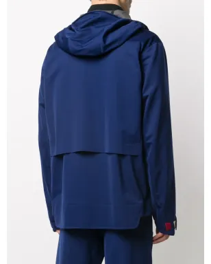 Moncler Grenoble ロゴプリント ジップアップジャケット - ブルー - サムネイル4