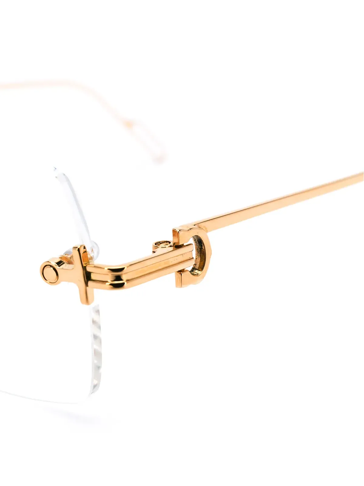 Cartier Eyewear フレームレス眼鏡 - ゴールド - 画像3