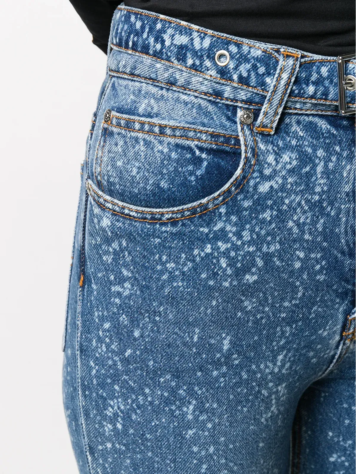 MSGM ペイントスプラッター加工のスリムフィットジーンズ - 画像5