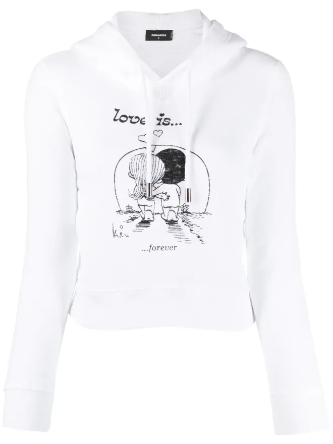Dsquared2 DSQUARED2 Love is Forever クロップドフーディの商品画像