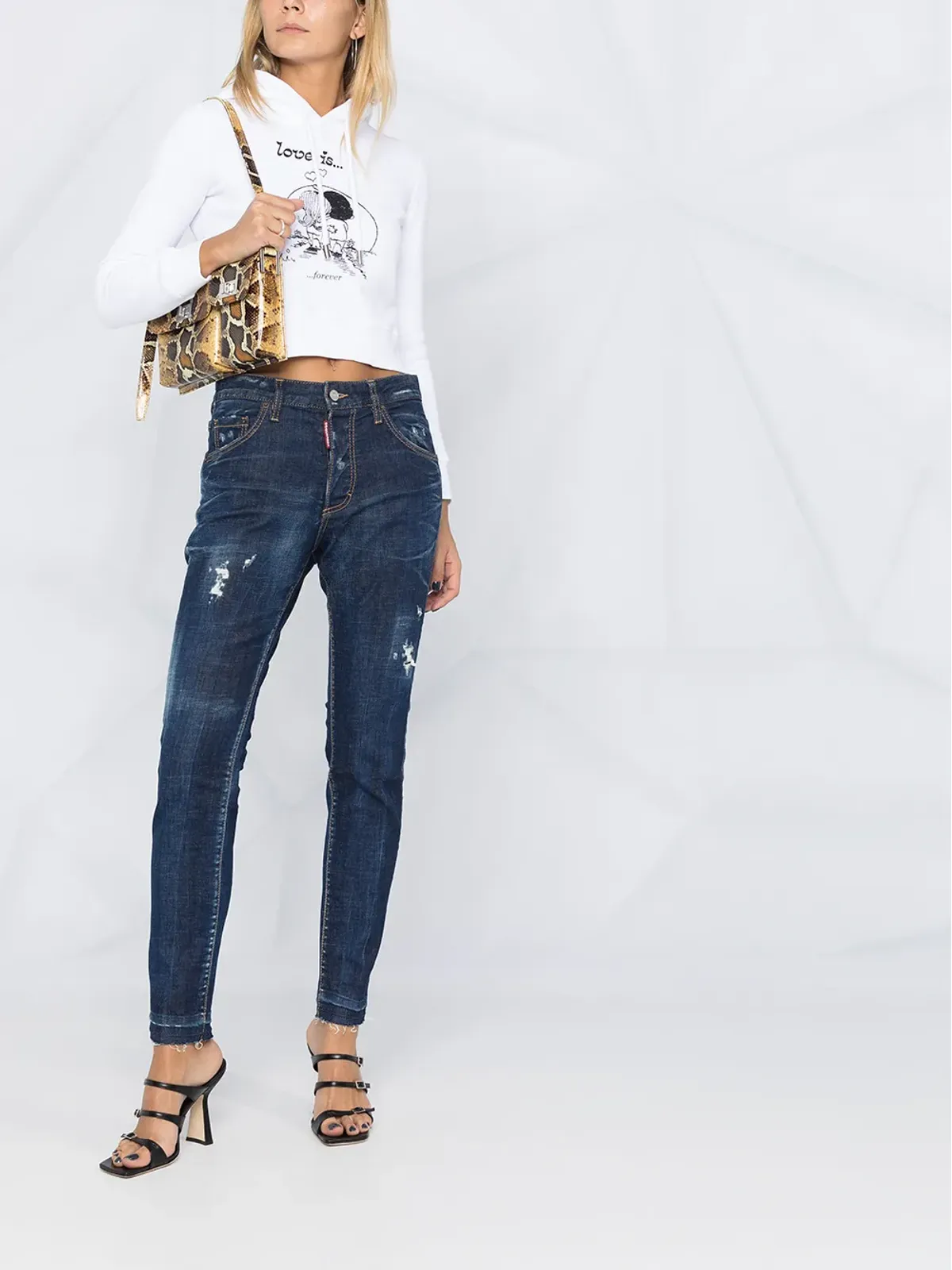 DSQUARED2 Love is Forever クロップドフーディ - 画像2