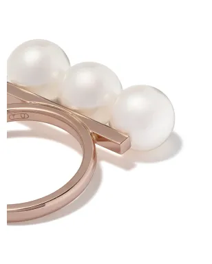 TASAKI 18kt rose gold Collection Line Balance Neo Akoya pearl ring - Pink - サムネイル4