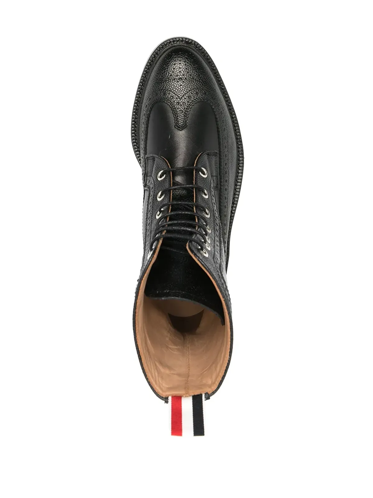 Thom Browne ブローグディテール コンバットブーツ - ブラック - 画像4