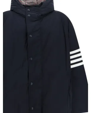 Thom Browne ダウンフィル フード付き フットボール 4バー パーカー - サムネイル2