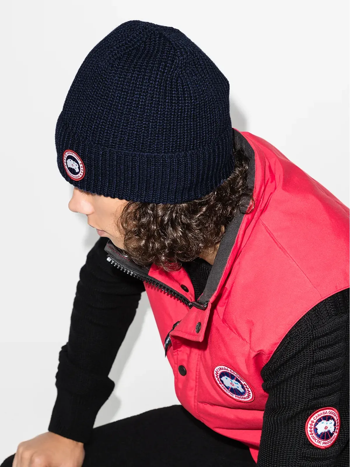 Canada Goose アークティック・ディスク リブ編みビーニー - 画像2