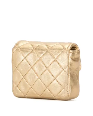 CHANEL ビンテージ 1990年代 ダイヤモンドキルト ミニショルダーバッグ - ゴールド - サムネイル3