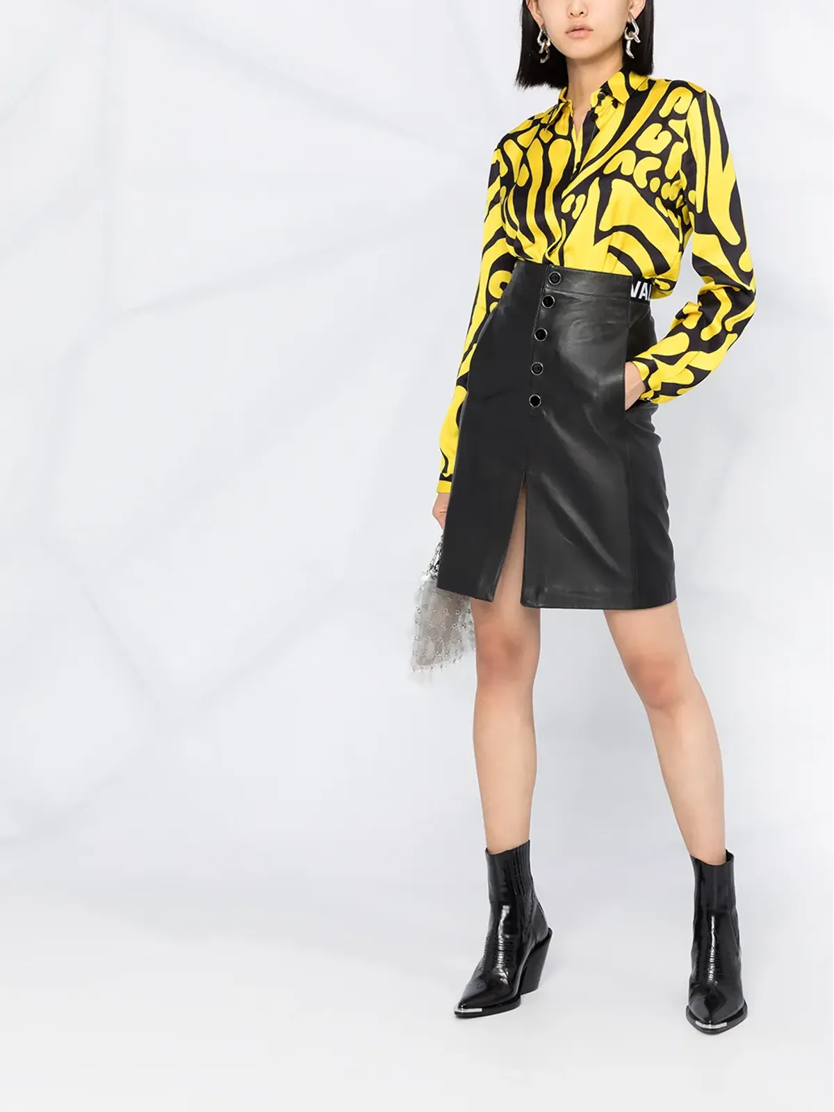 Just Cavalli 前ボタン開閉式Aラインスカート - 画像2