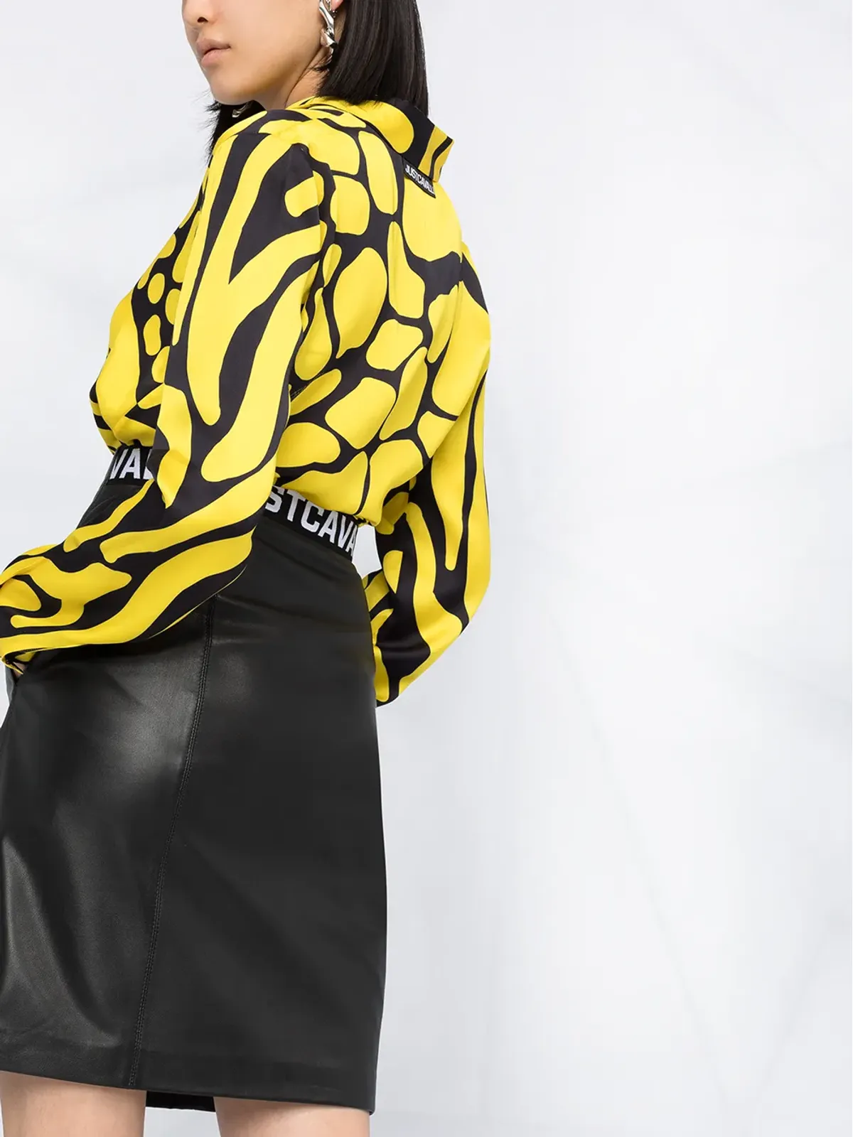 Just Cavalli 前ボタン開閉式Aラインスカート - 画像3