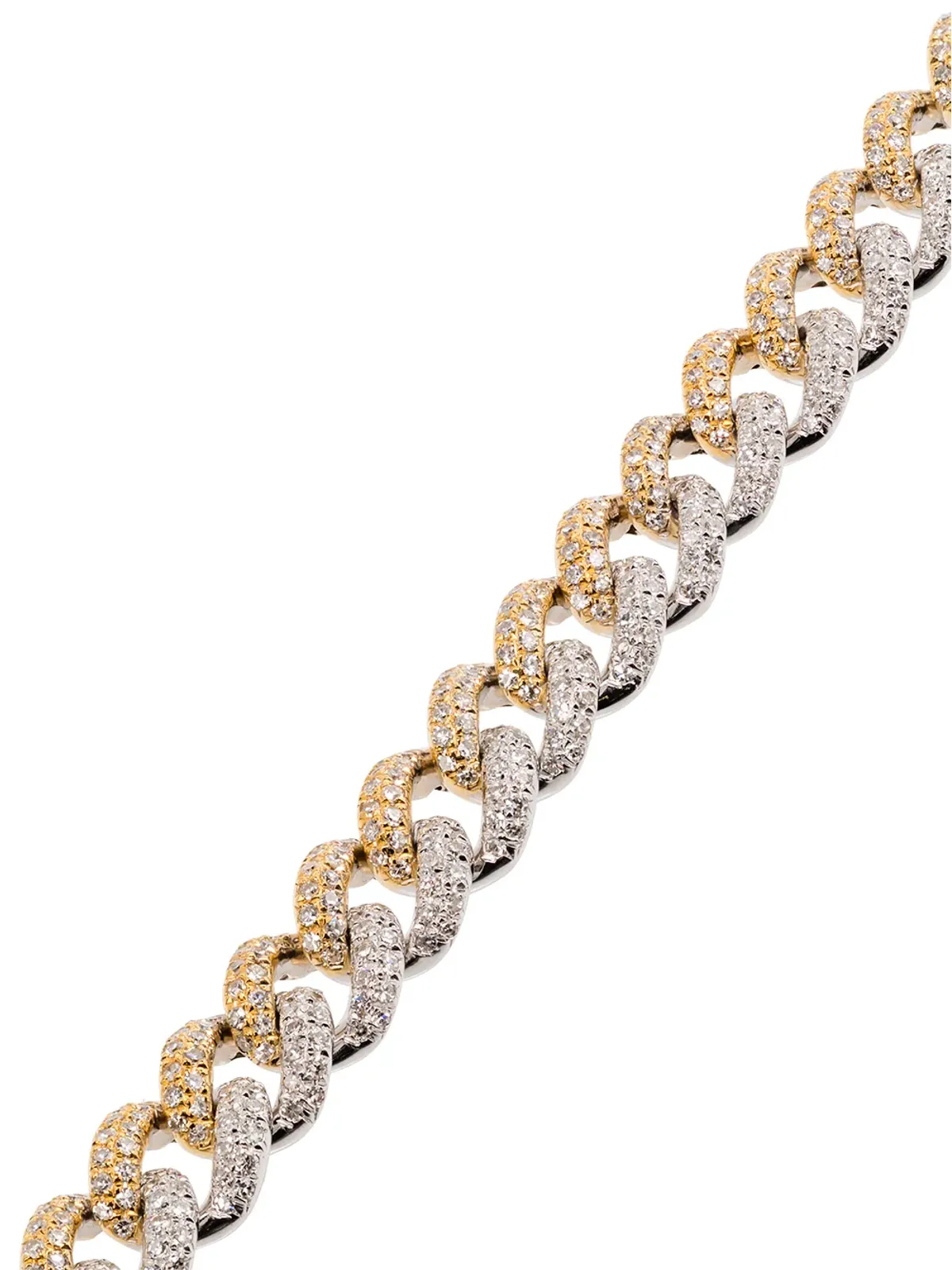 SHAY 18K ツートーンゴールド パヴェダイヤモンド ブレスレット - 画像3