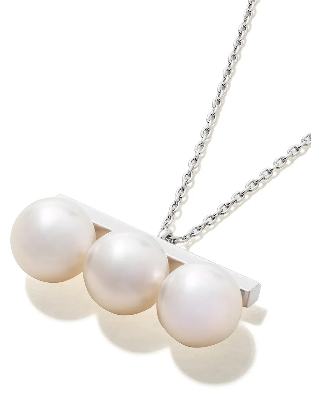 TASAKI 18Kホワイトゴールド Balance Neo アコヤ真珠 ペンダント - シルバー - 画像3