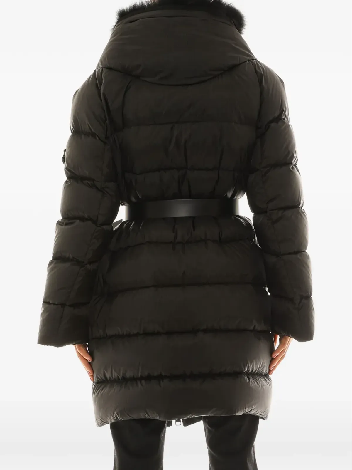 Ermanno Scervino テクスチャードトリム ベルト付きコート - 画像3