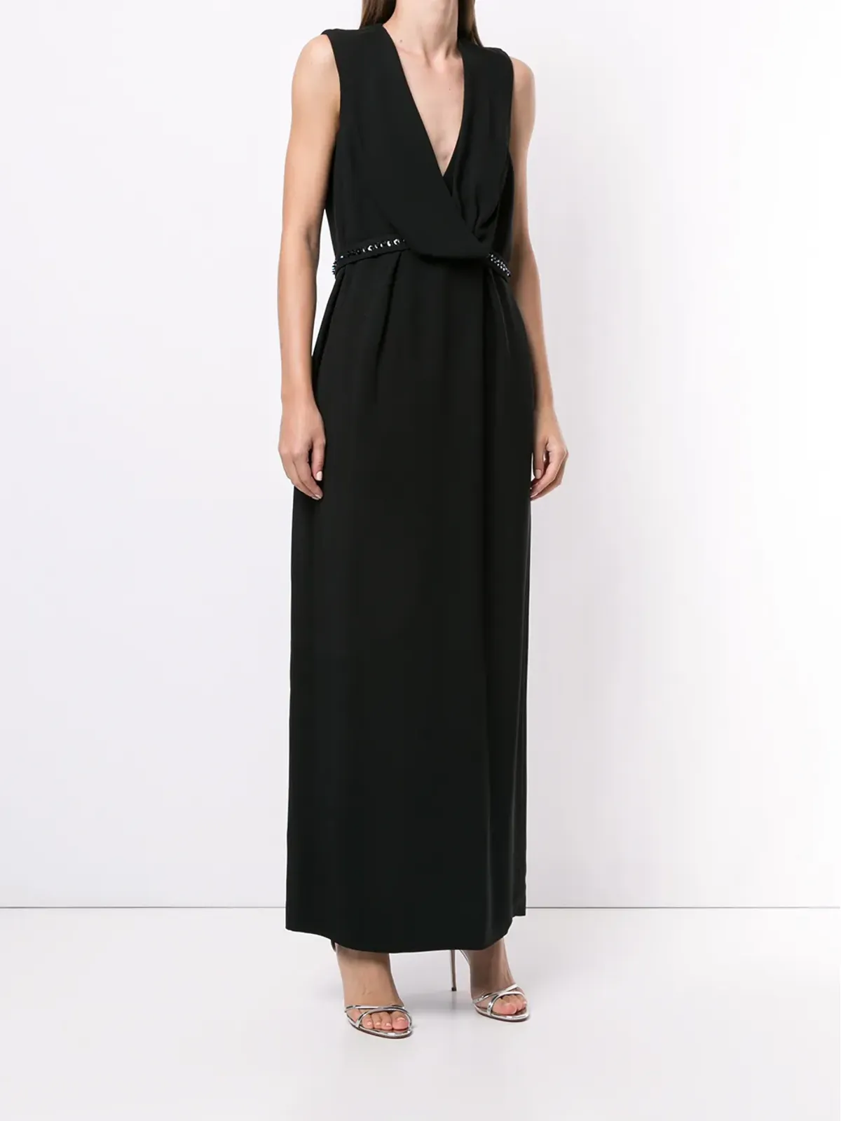 Delpozo Vネック ロングドレス - 画像3