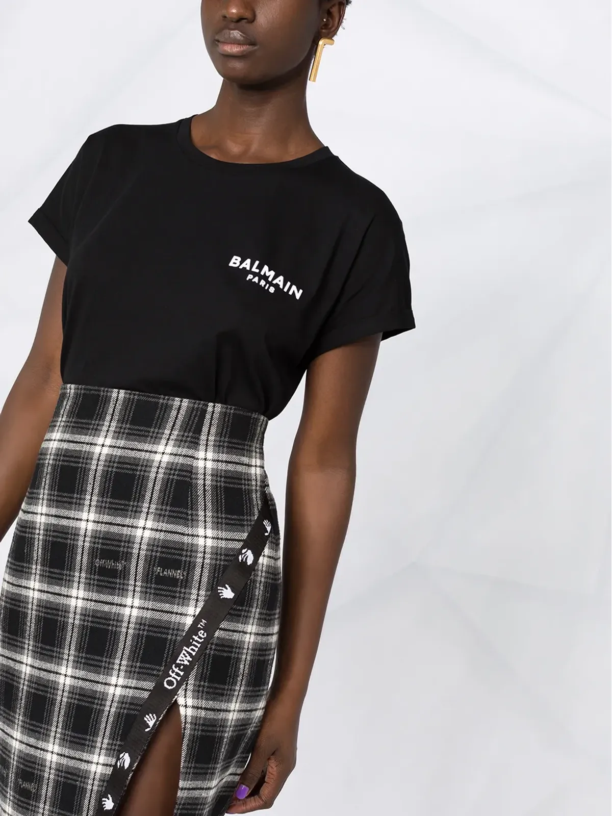 Balmain 小さなフロックロゴTシャツ - 画像5