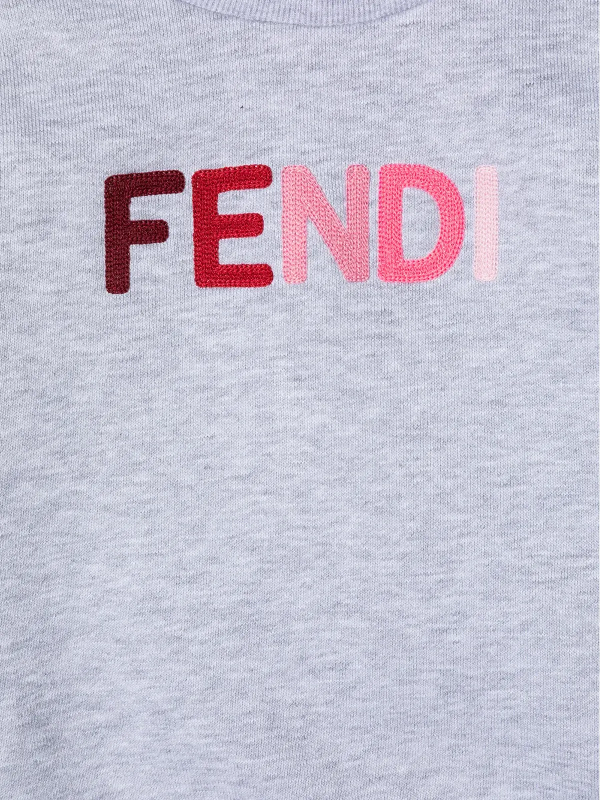 Fendi Kids 刺繍ロゴ入りスウェット（グレー） - 画像3