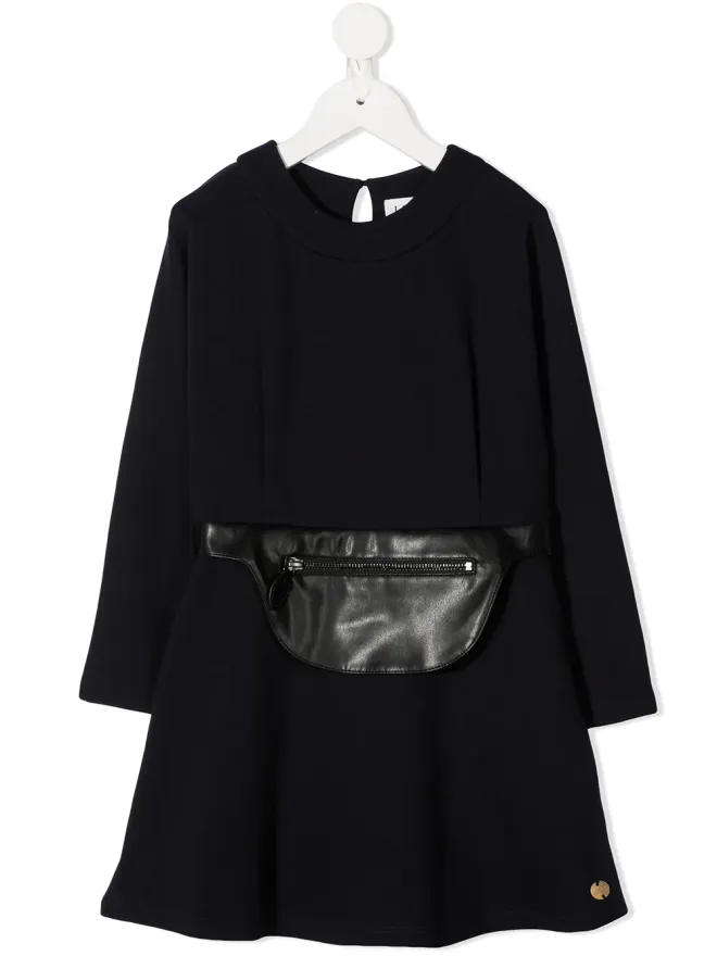 Lanvin Enfant Lanvin Enfant belt pouch dress - Blueの商品画像