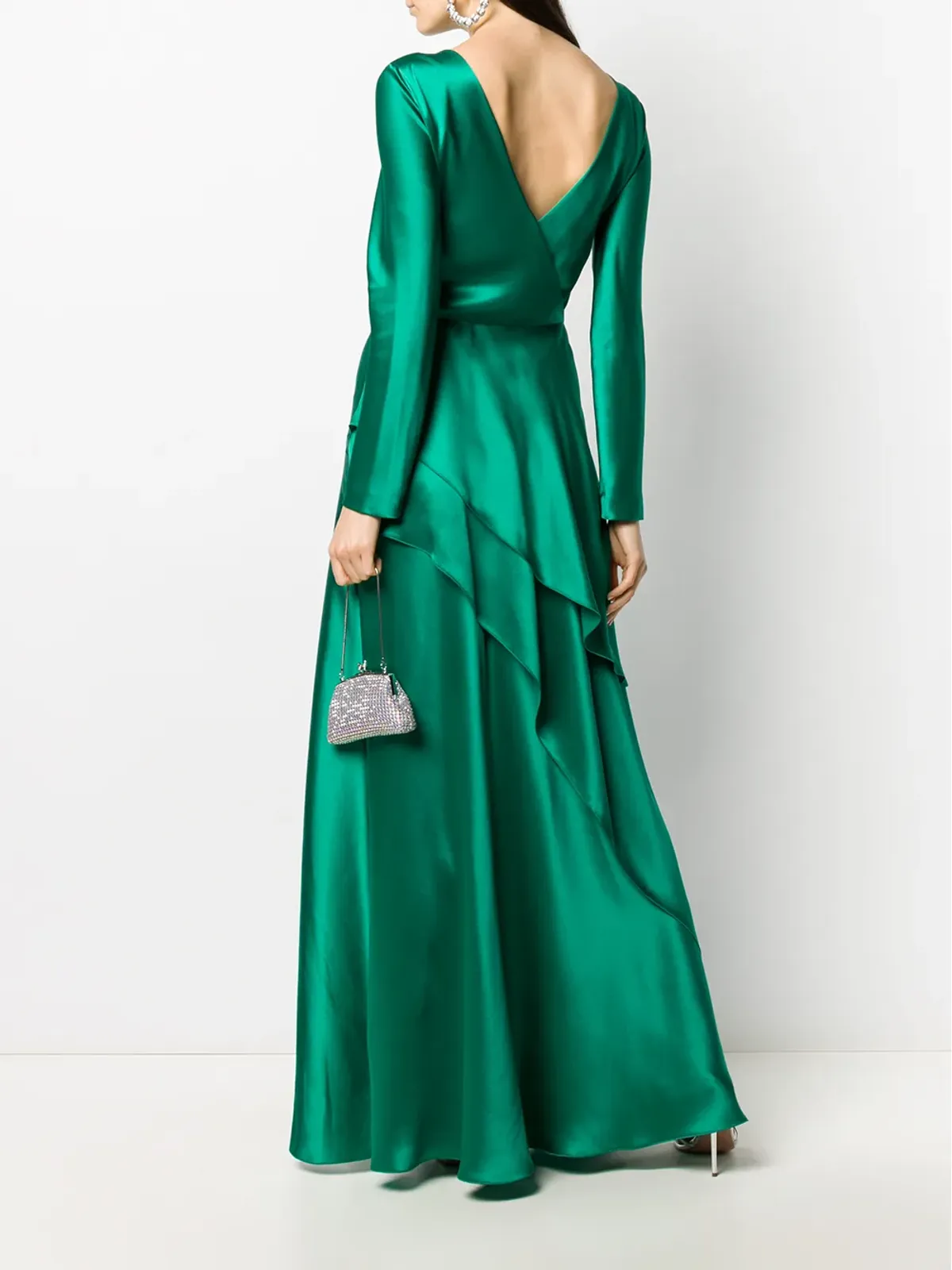 Alberta Ferretti Vバック・フレアガウン - 画像2