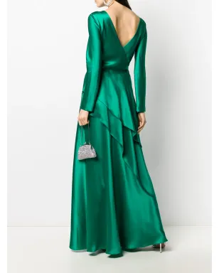 Alberta Ferretti Vバック・フレアガウン - サムネイル2