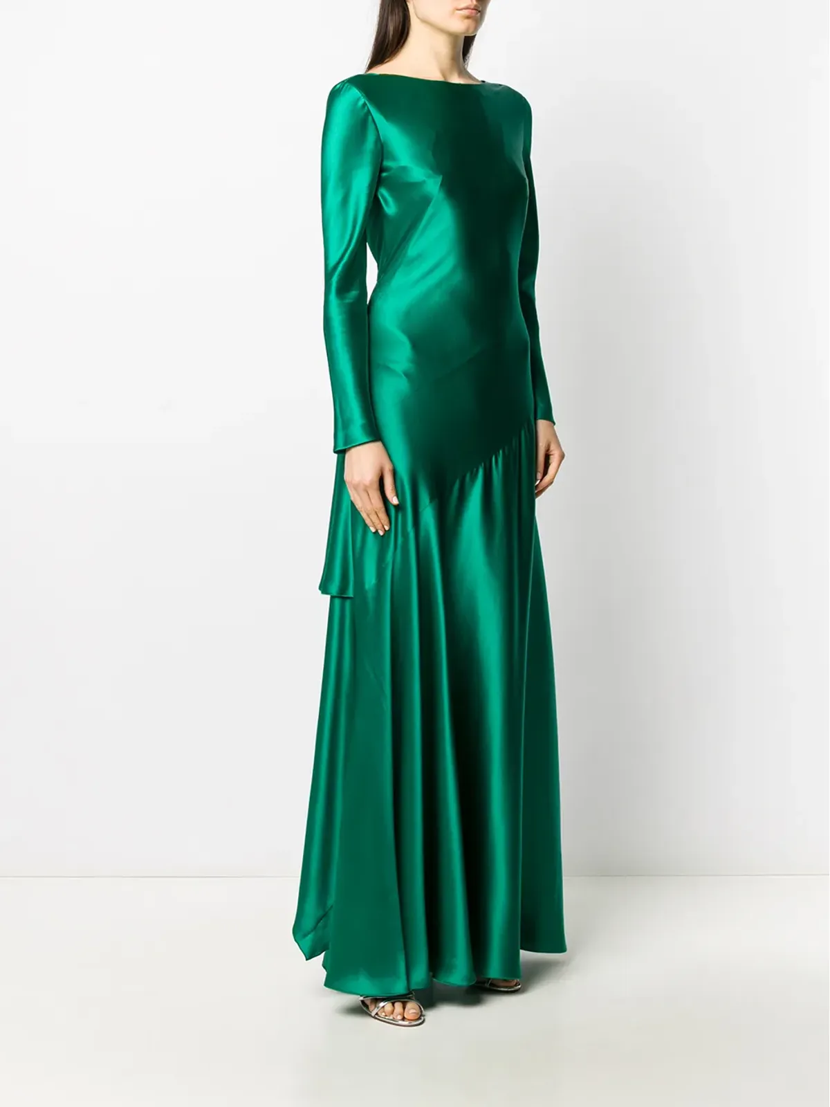 Alberta Ferretti Vバック・フレアガウン - 画像3