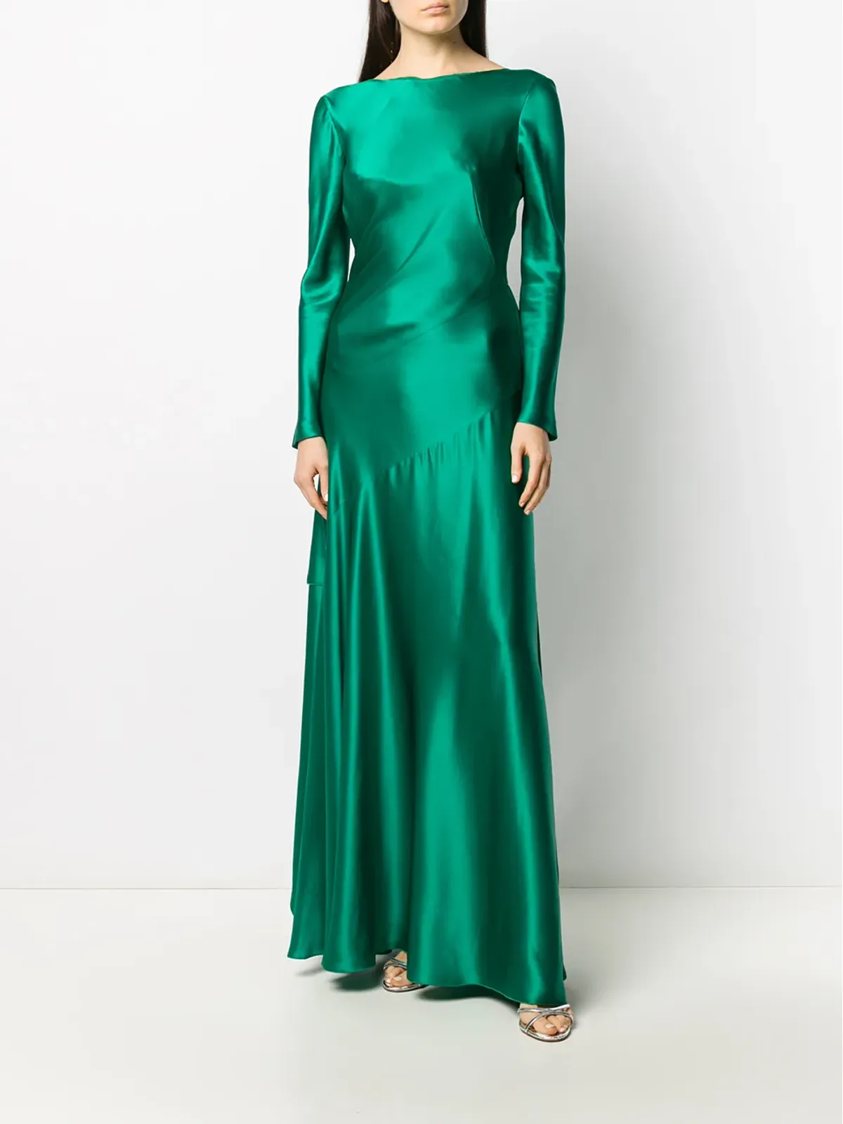Alberta Ferretti Vバック・フレアガウン - 画像4