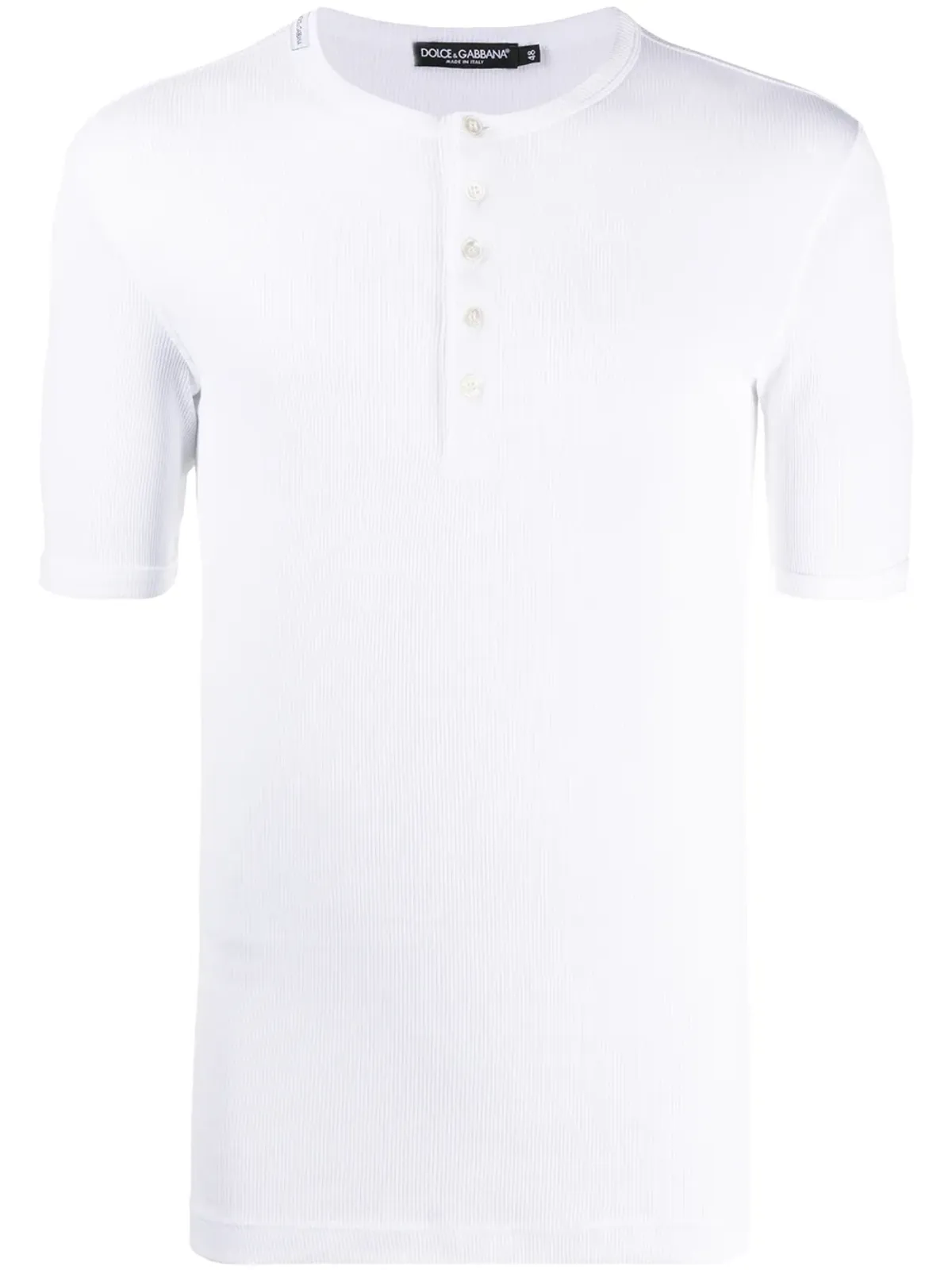 Dolce & Gabbana ファインリブ コットン Tシャツ - 画像1
