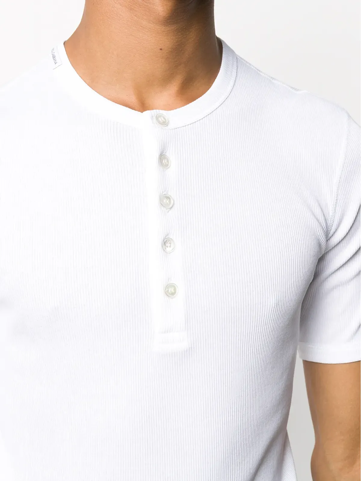 Dolce & Gabbana ファインリブ コットン Tシャツ - 画像5