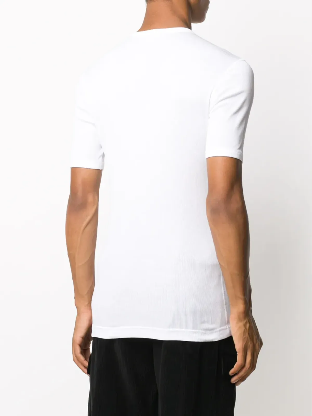 Dolce & Gabbana ファインリブ コットン Tシャツ - 画像4