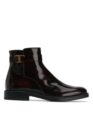 Tod's Tロゴ レザー ブーツ - サムネイル1