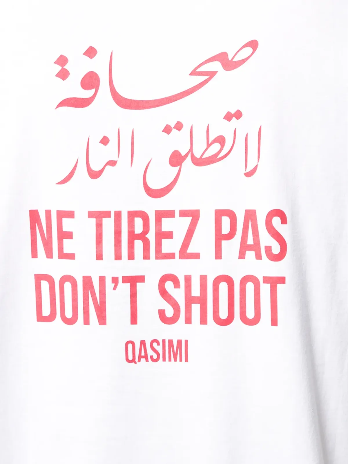 Qasimi Don't Shoot Tシャツ（ホワイト） - 画像5