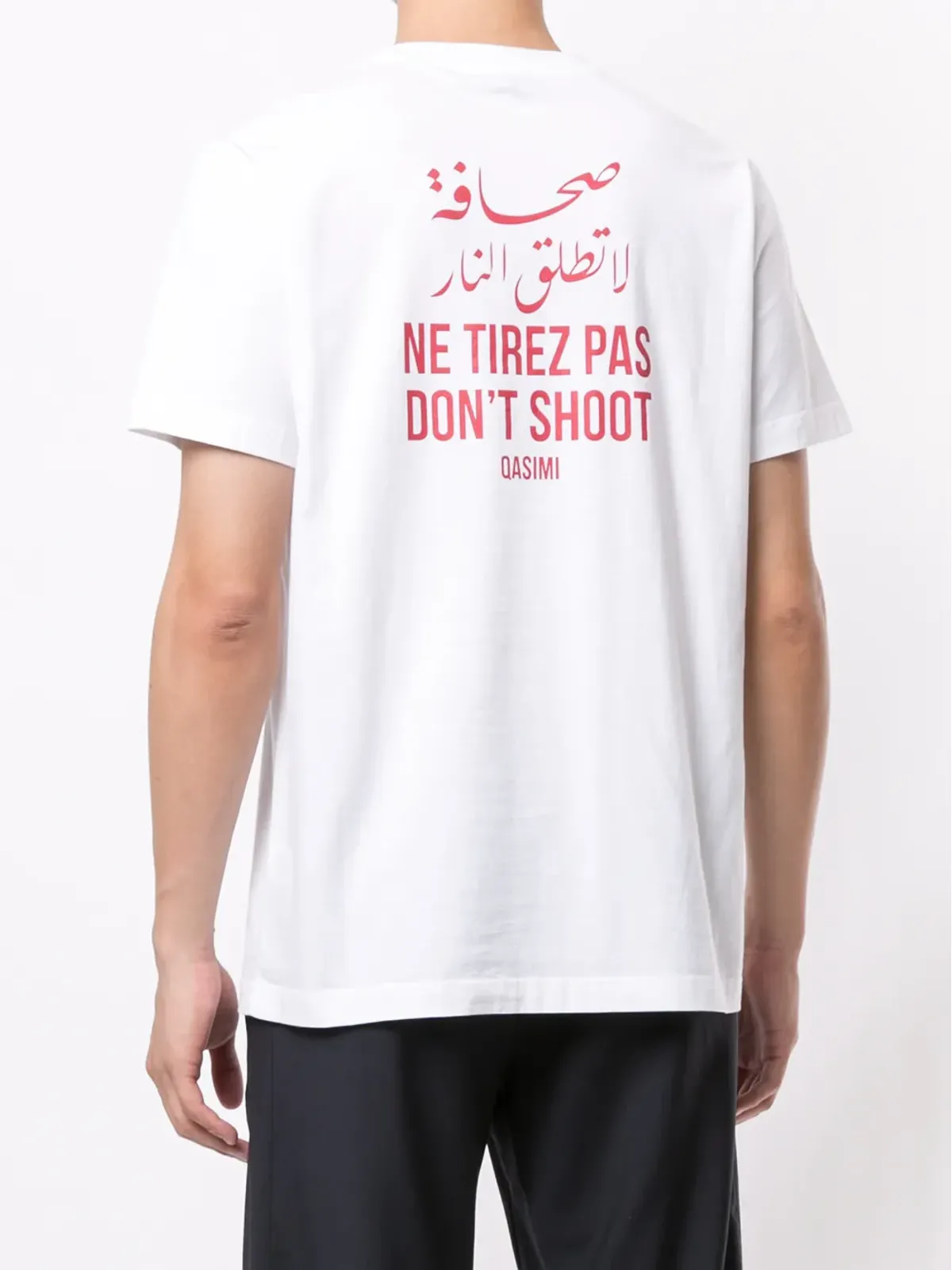 Qasimi Don't Shoot Tシャツ（ホワイト） - 画像4
