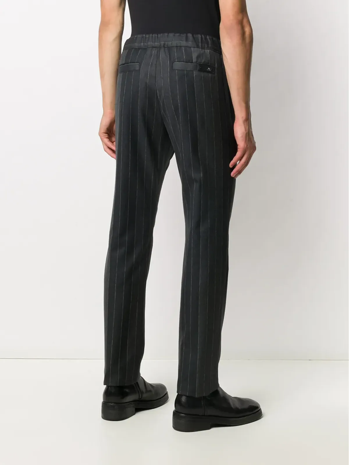ETRO ストライプ柄ドローコードウエストパンツ - 画像4