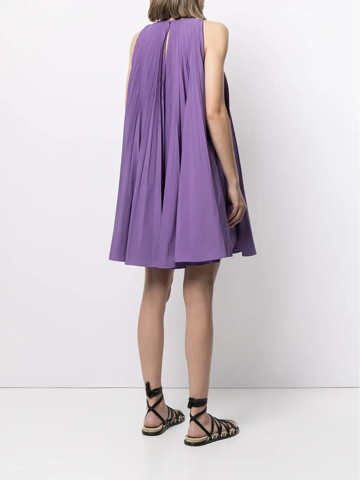 Valentino Garavani プリーツ入りノースリーブミニドレス - 画像4