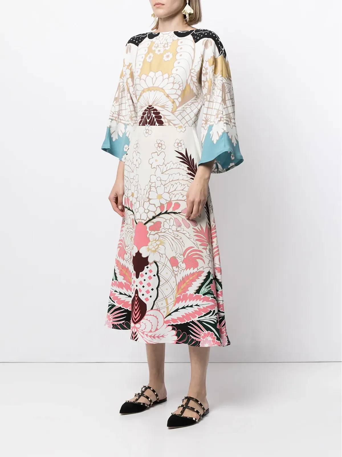 Valentino Garavani カディプリントドレス - 画像3