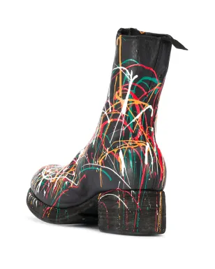 Guidi ペイントスプラッター アンクルブーツ - ブラック - サムネイル3