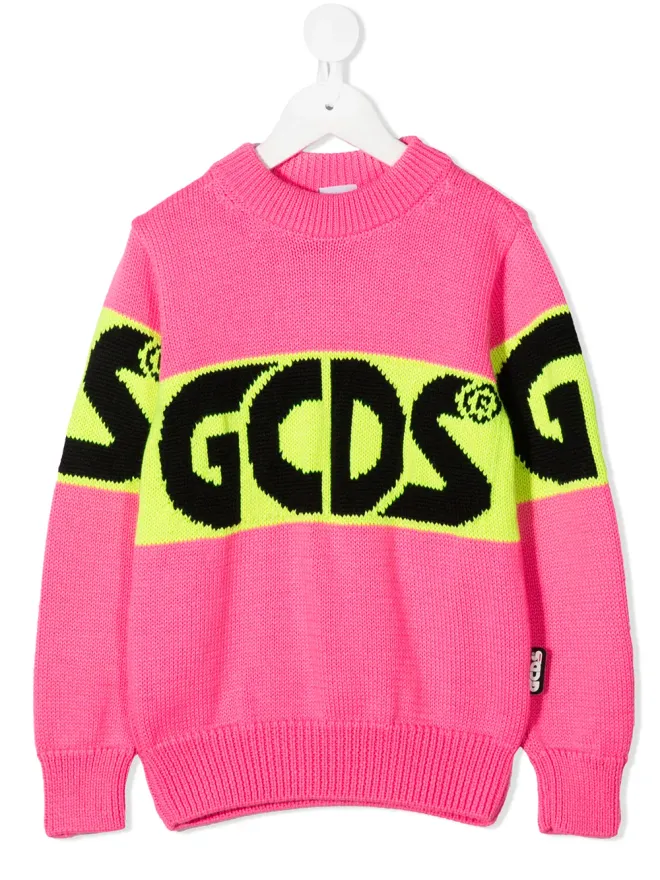 GCDS Kids Gcds Kids カラー ブロック ロゴ入りニットジャンパーの商品画像