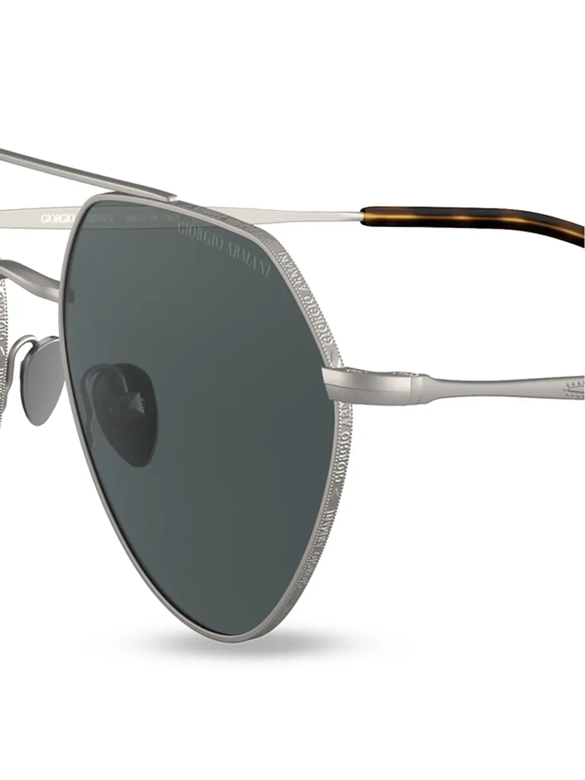 Giorgio Armani ジオメトリック パイロット サングラス - 画像3