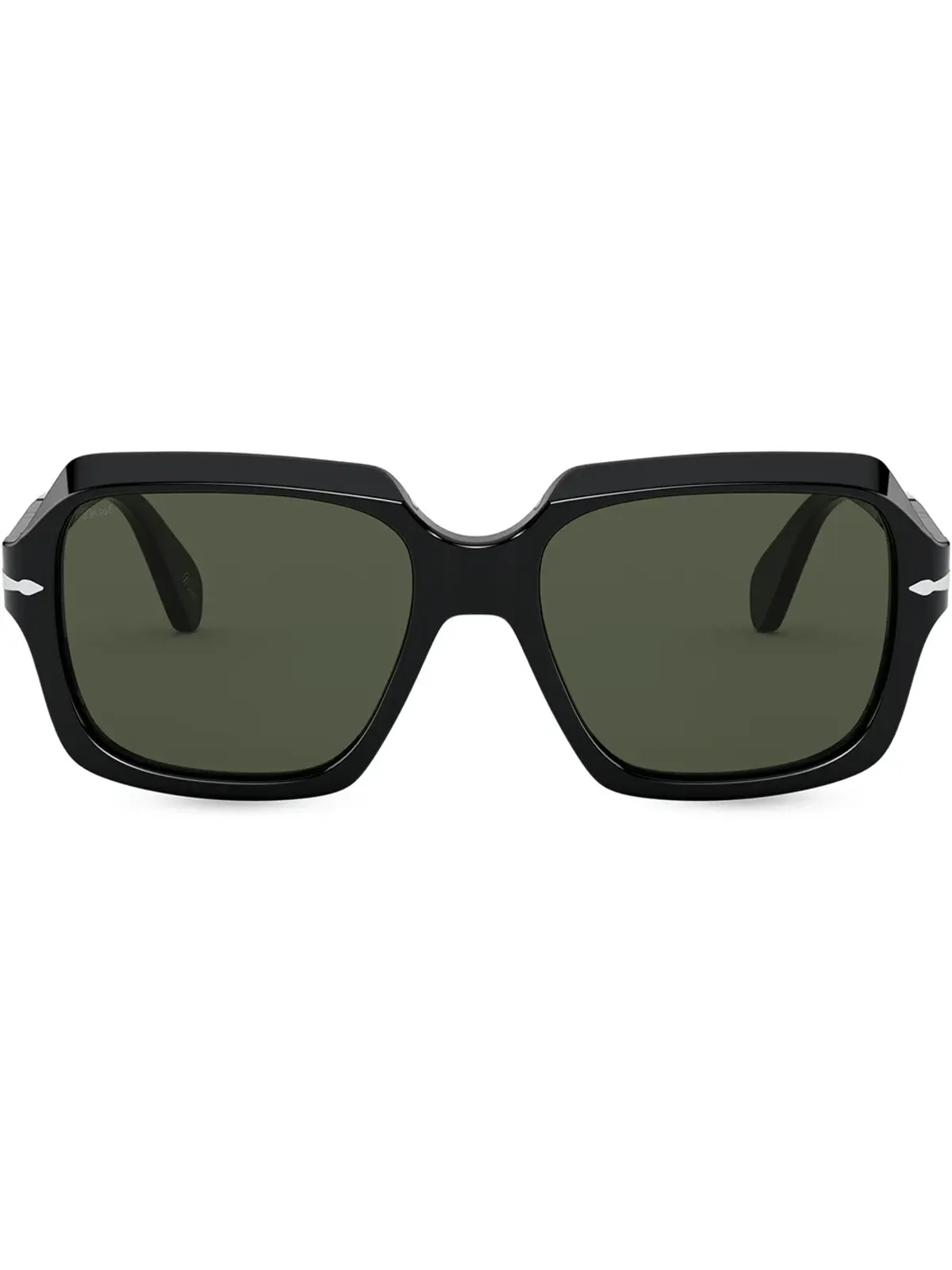 Persol ティント入りスクエアフレーム サングラス ブラック - 画像1