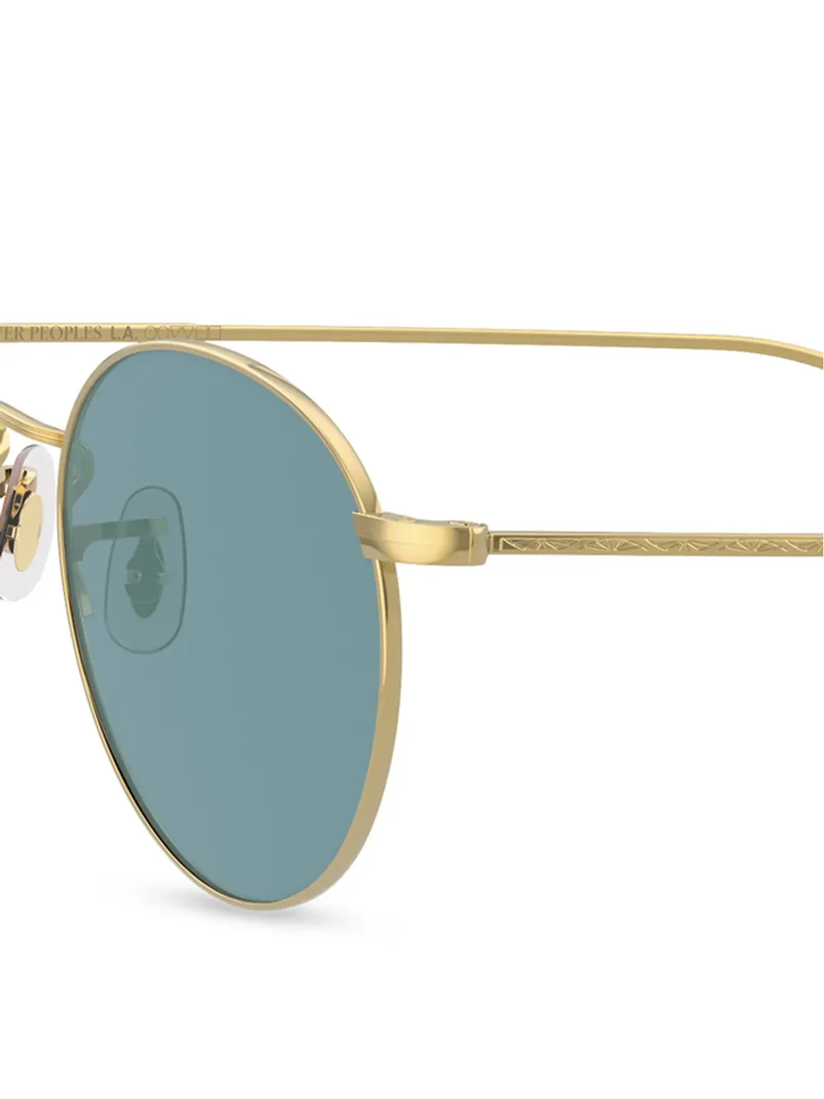 Oliver Peoples ティント付き丸型サングラス - ゴールド - 画像3