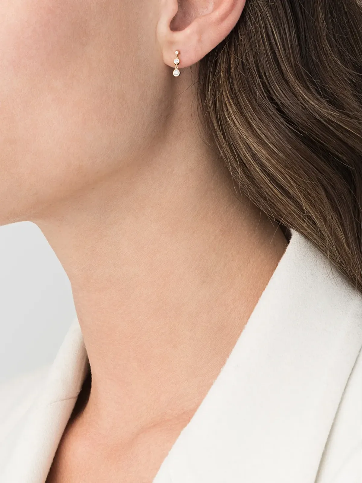Maria Black ダイヤモンド 14K イエローゴールド チャンデリアスタッドピアス - 画像2
