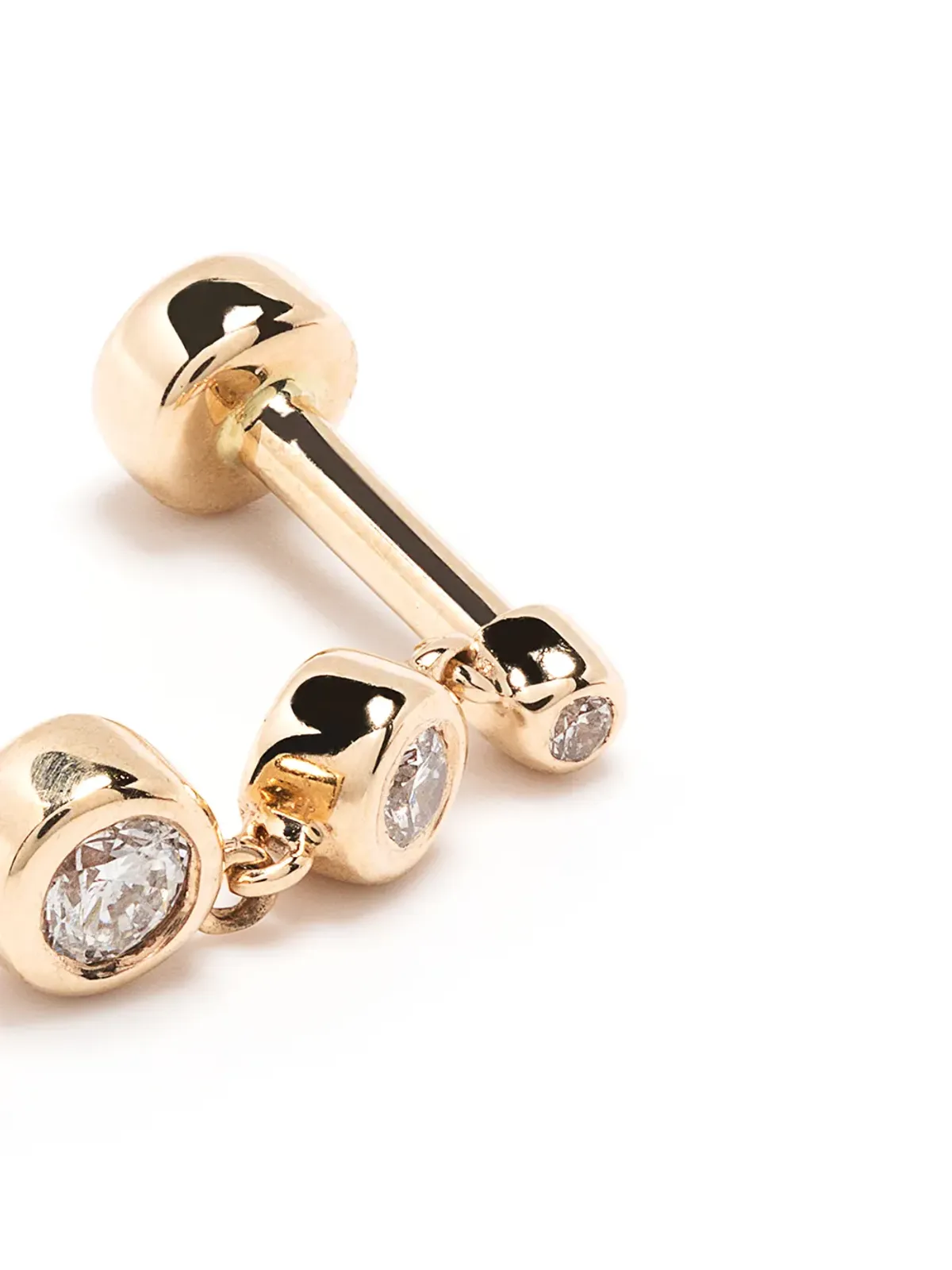 Maria Black ダイヤモンド 14K イエローゴールド チャンデリアスタッドピアス - 画像3