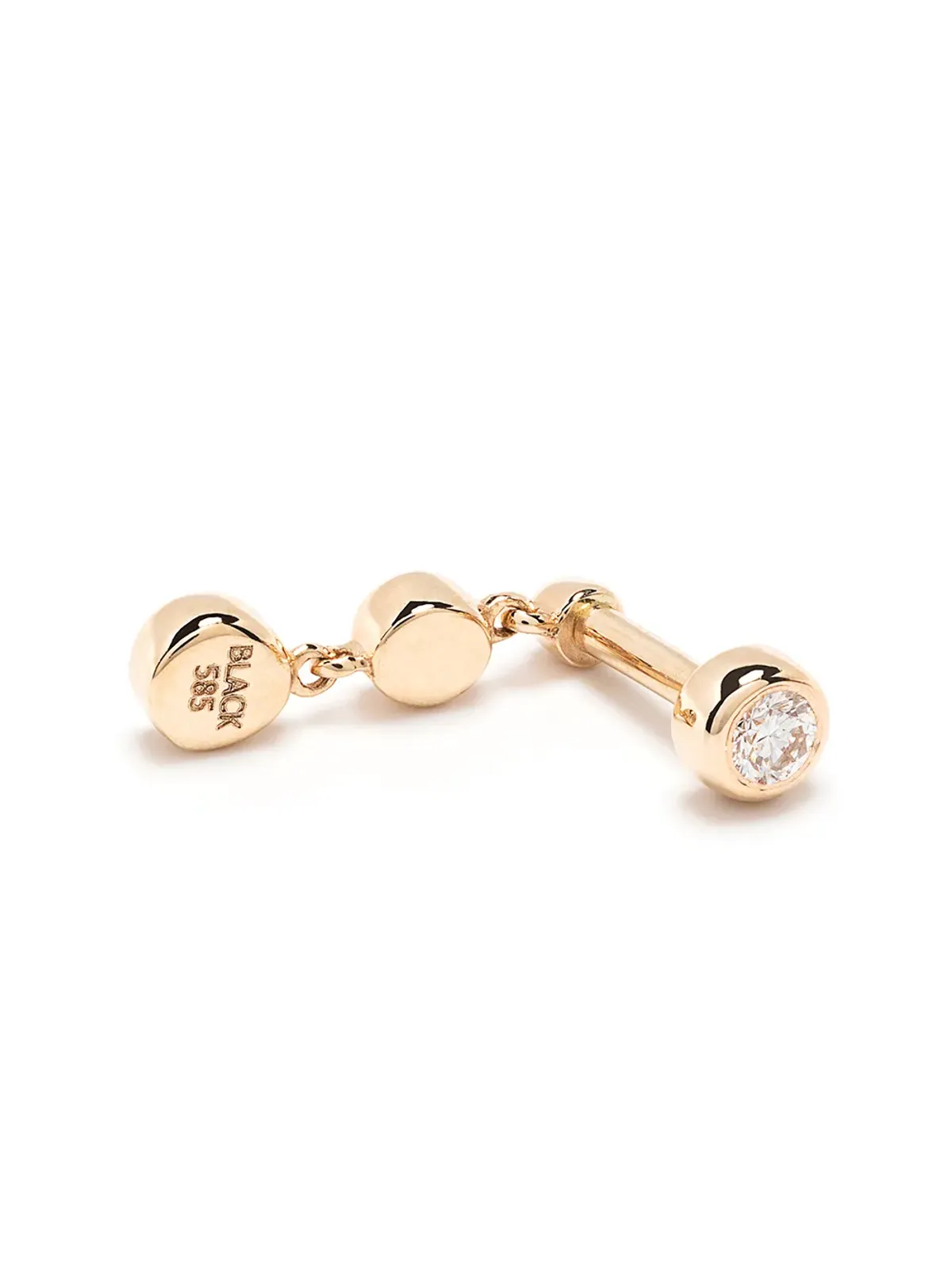Maria Black ダイヤモンド 14K イエローゴールド チャンデリアスタッドピアス - 画像4