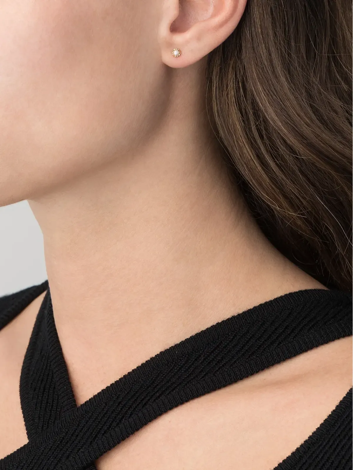 Maria Black Terre 14kt イエローゴールド パール スタッド イヤリング - 画像2