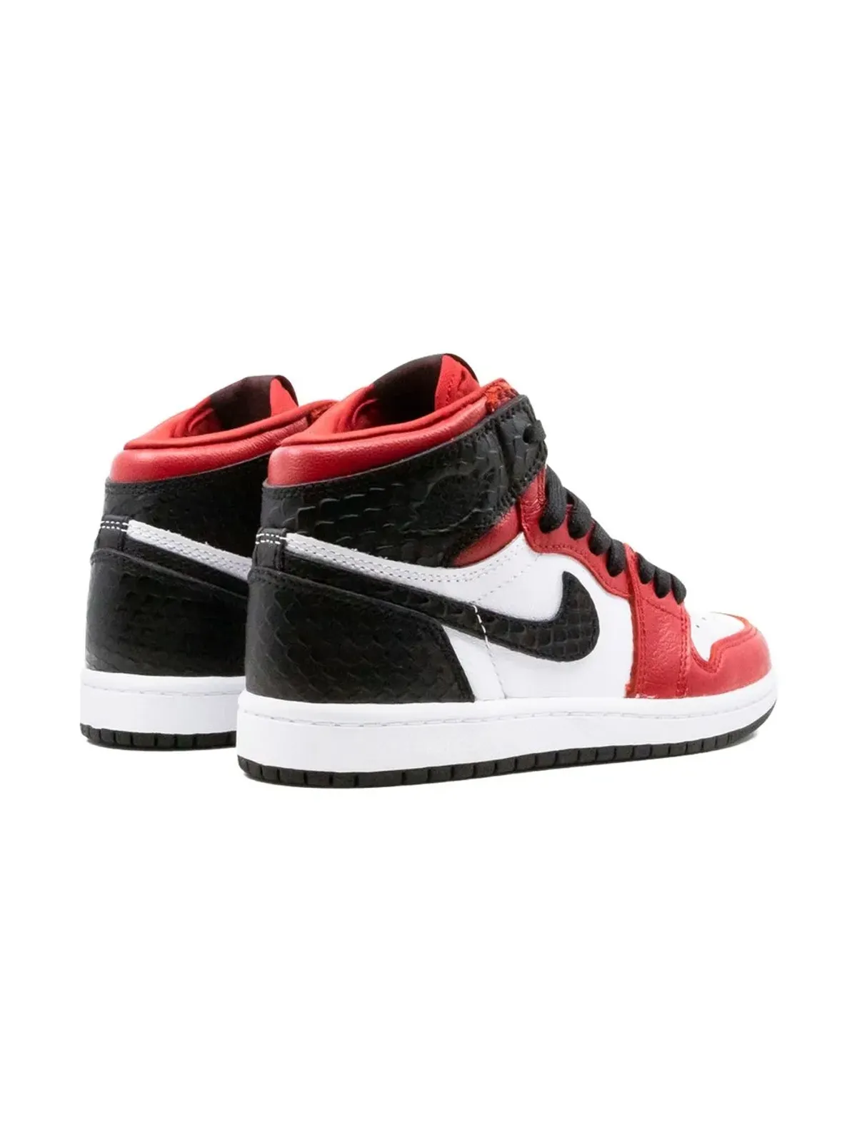 Jordan Kids エアジョーダン 1 ハイ レトロ サテンスネーク スニーカー - レッド - 画像3