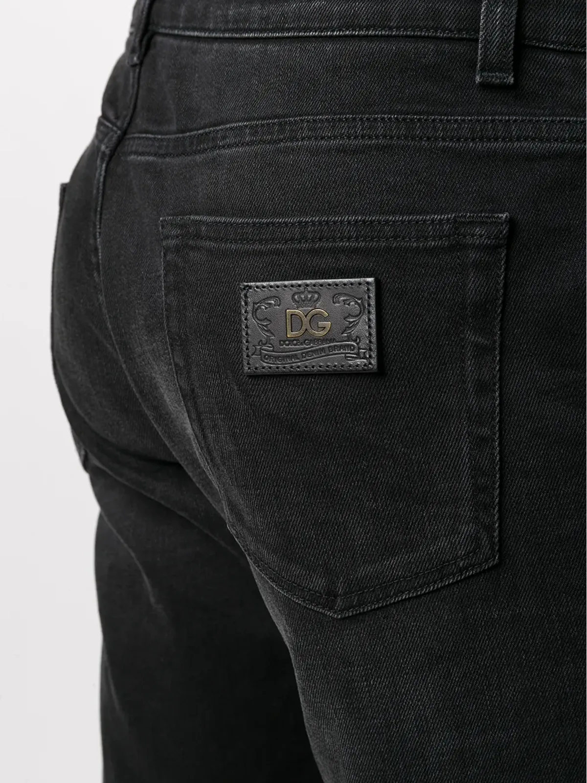 Dolce & Gabbana ロゴアップリケ付きスリムカットジーンズ - 画像5