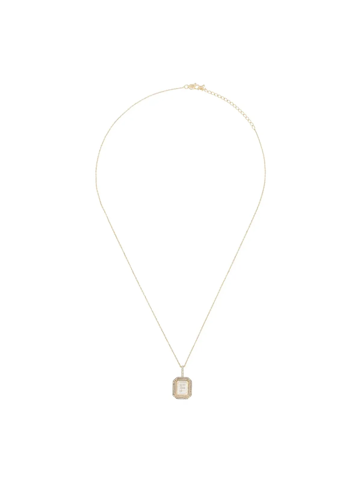 Mateo 14K イエローゴールド Fイニシャル ダイヤモンド ネックレス - 画像1