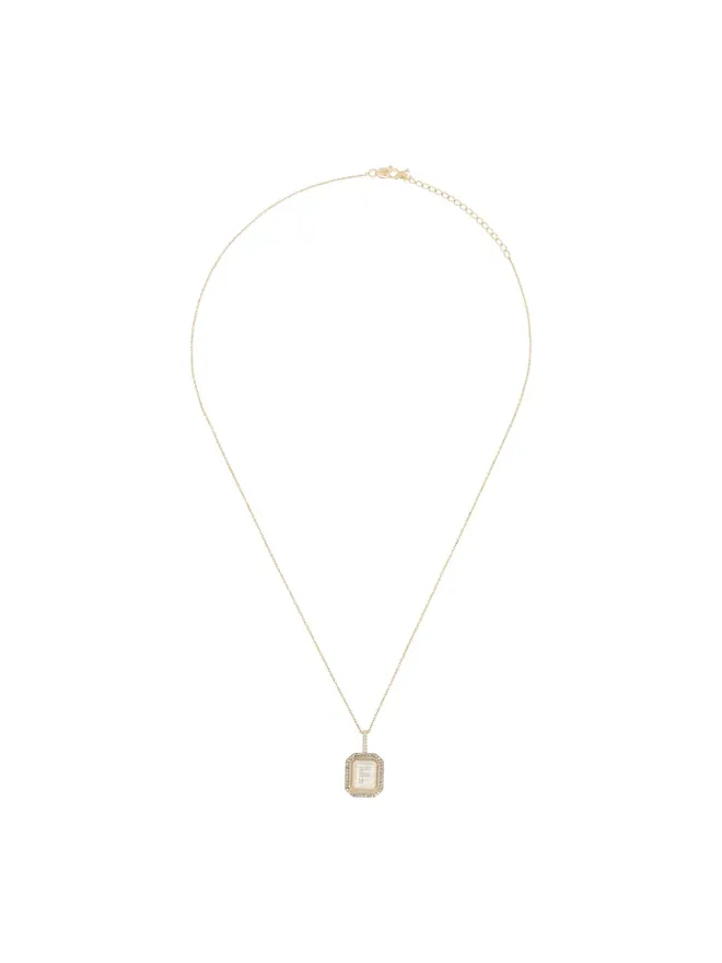 Mateo Mateo 14K イエローゴールド Fイニシャル ダイヤモンド ネックレスの商品画像