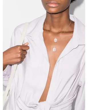Mateo 14K イエローゴールド Fイニシャル ダイヤモンド ネックレス - サムネイル2
