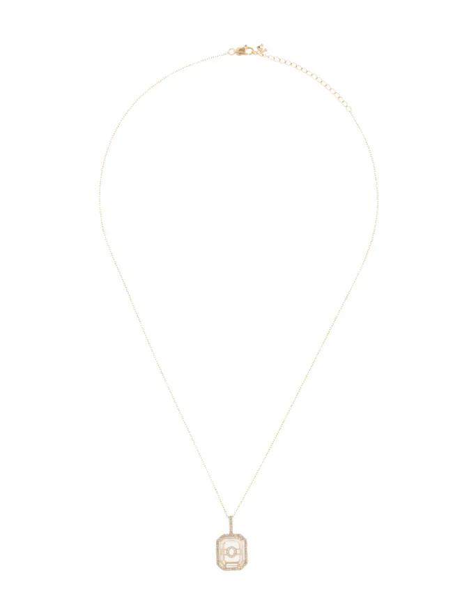 Mateo Mateo 14kt イエローゴールド O字イニシャル ダイヤモンド ネックレスの商品画像