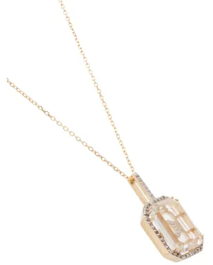 Mateo 14kt イエローゴールド O字イニシャル ダイヤモンド ネックレス - サムネイル4