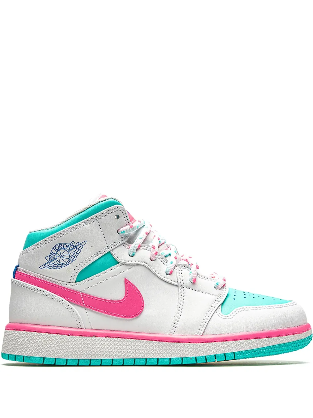 Jordan Kids エアジョーダン1 ミッド デジタルピンク スニーカー - 画像1