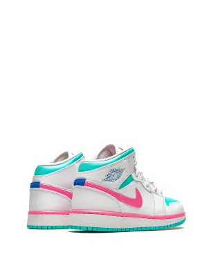 Jordan Kids エアジョーダン1 ミッド デジタルピンク スニーカー - サムネイル3